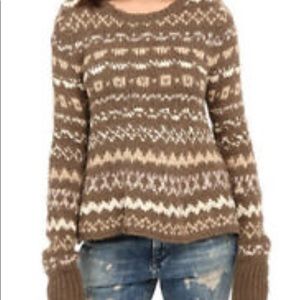 Free People Wool Peplum Sweater